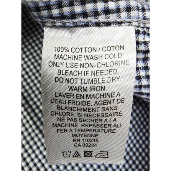 Steven Alan Size Large Mens Blue Whte Check Mens Button Down Shirt USA Made - Picture 6 of 10